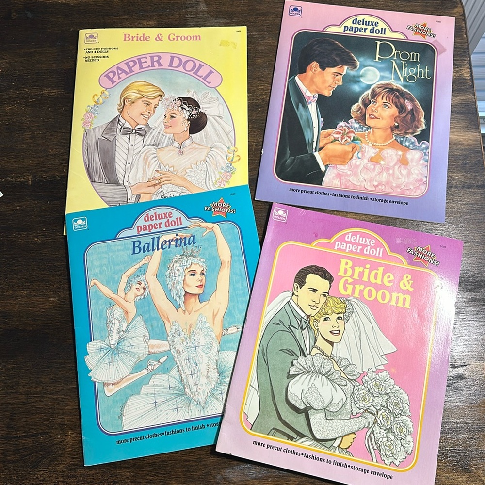 4 Paper Doll Booklets